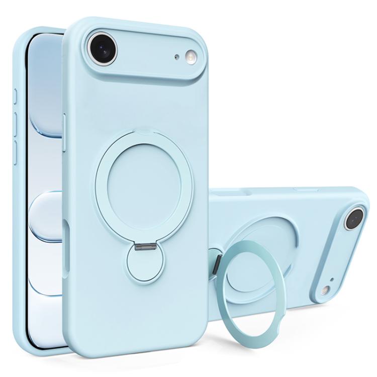 For iPhone Air Liquid Silicone MagSafe Holder Phone Case