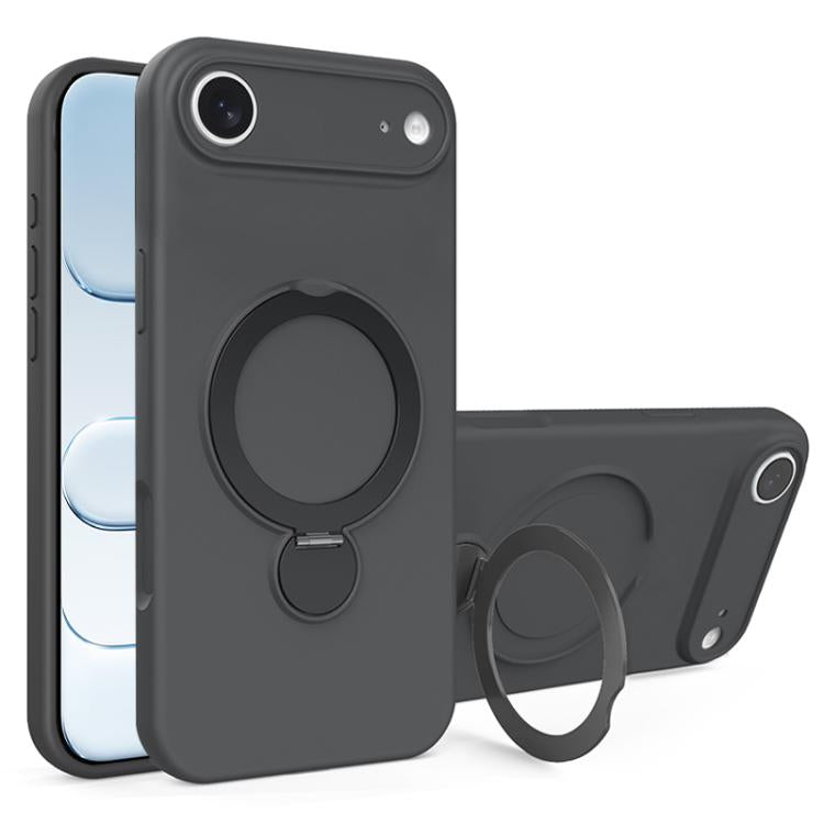 For iPhone Air Liquid Silicone MagSafe Holder Phone Case