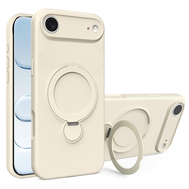 For iPhone Air Liquid Silicone MagSafe Holder Phone Case