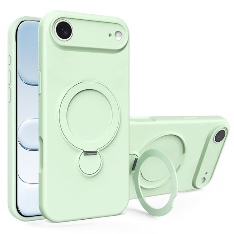 For iPhone Air Liquid Silicone MagSafe Holder Phone Case
