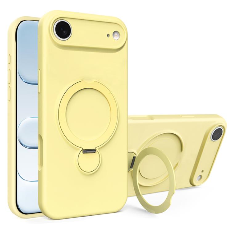 For iPhone Air Liquid Silicone MagSafe Holder Phone Case