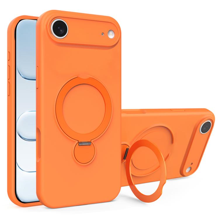 For iPhone Air Liquid Silicone MagSafe Holder Phone Case