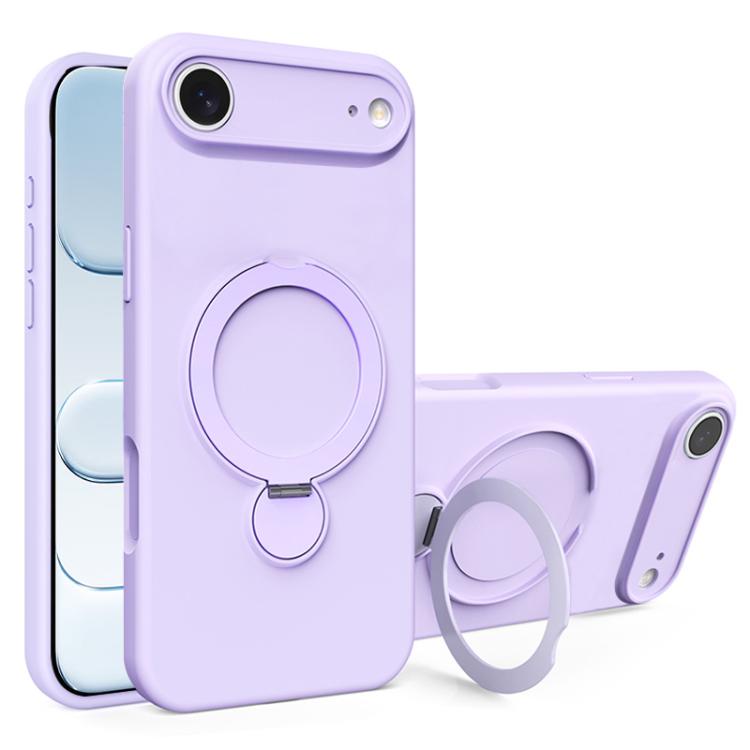 For iPhone Air Liquid Silicone MagSafe Holder Phone Case