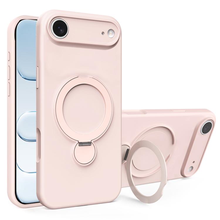 For iPhone Air Liquid Silicone MagSafe Holder Phone Case
