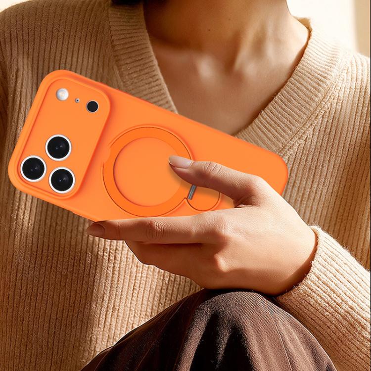 For iPhone Air Liquid Silicone MagSafe Holder Phone Case