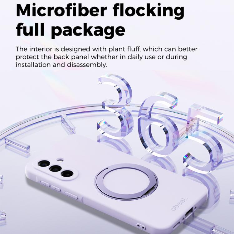 For Samsung Galaxy A57 5G ABEEL Skin-friendly Feel Magnetic Liquid Silicone Phone Case with Holder