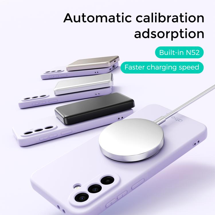 For Samsung Galaxy A57 5G ABEEL Skin-friendly Feel Magnetic Liquid Silicone Phone Case with Holder