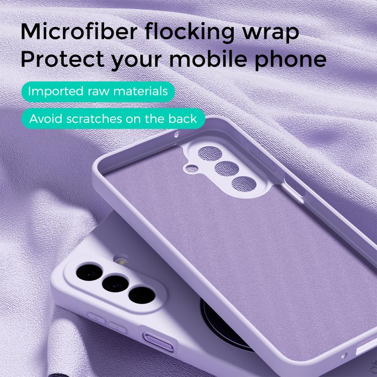 For Galaxy A27 5G ABEEL Skin-friendly Feel Magnetic Liquid Silicone Phone Case with Holder