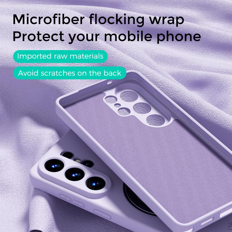For Samsung Galaxy S26 Ultra 5G ABEEL Skin-friendly Feel Magnetic Liquid Silicone Phone Case with Holder