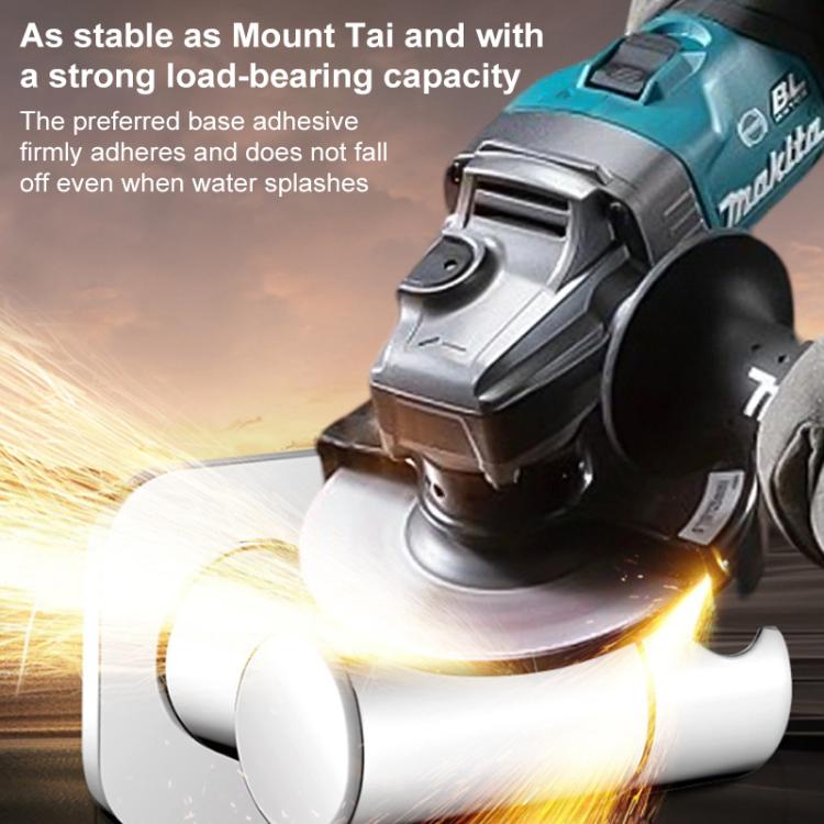 Stainless Steel Drill-Free Shower Head Holder 360 Degree Rotation Adjustable Universal Base - Silver