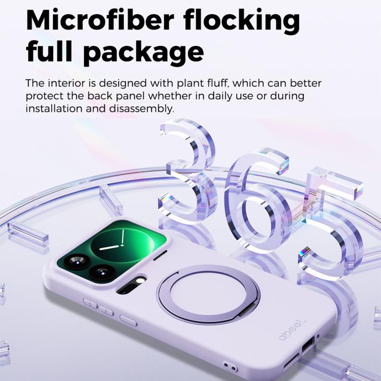 For Xiaomi 17 ABEEL Skin-friendly Feel Magnetic Liquid Silicone Phone Case with Holder