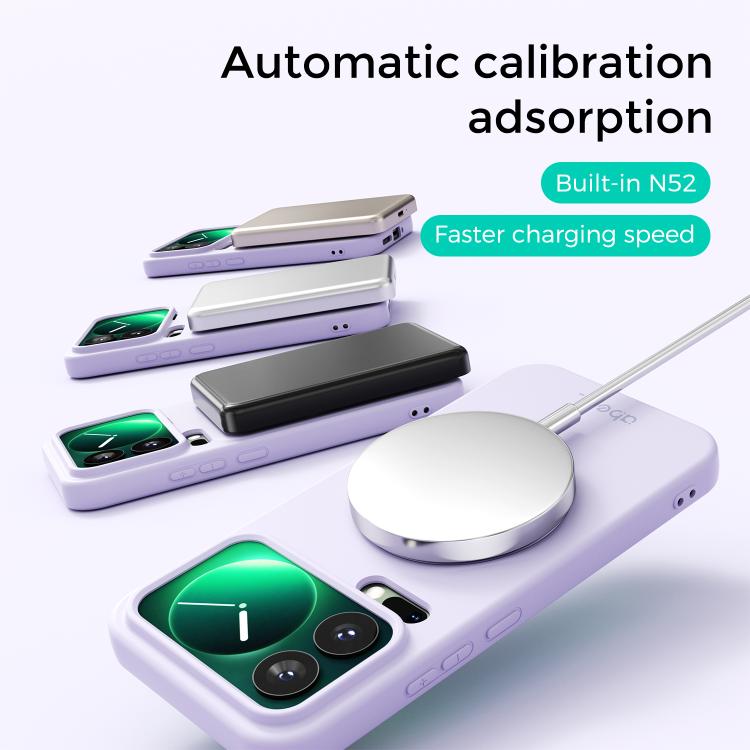 For Xiaomi 17 Pro ABEEL Skin-friendly Feel Magnetic Liquid Silicone Phone Case with Holder