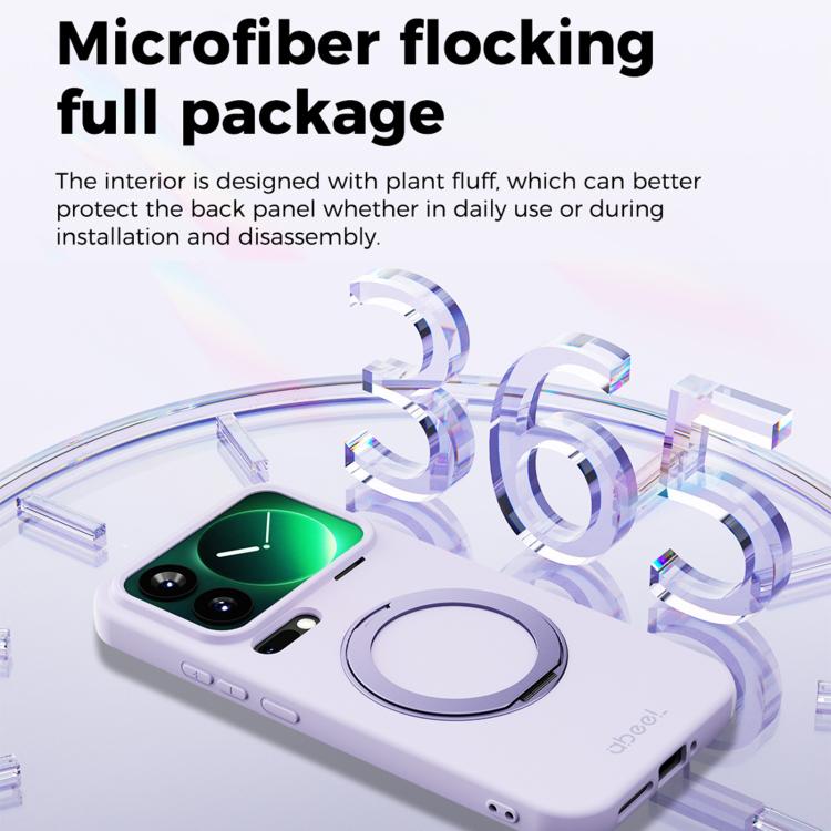For Xiaomi 17 Pro Max ABEEL Skin-friendly Feel Magnetic Liquid Silicone Phone Case with Holder