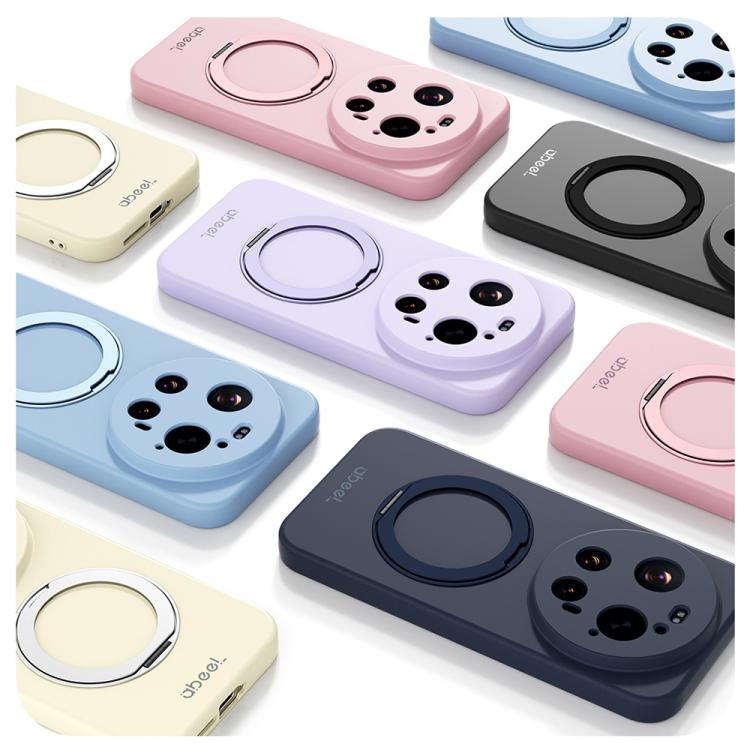 For Xiaomi 17 Ultra ABEEL Skin-friendly Feel Magnetic Liquid Silicone Phone Case with Holder