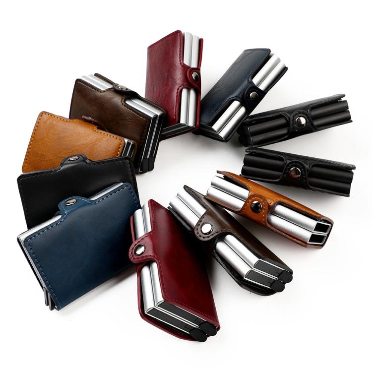 KB250 Carbon Fiber Double Layer Aluminum Alloy RFID Card Bag
