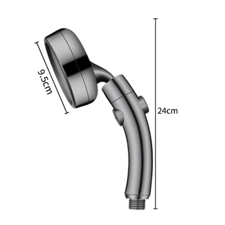 Adjustable Dua Use Overhead Handheld Pressurized Shower Head - Metal Gray