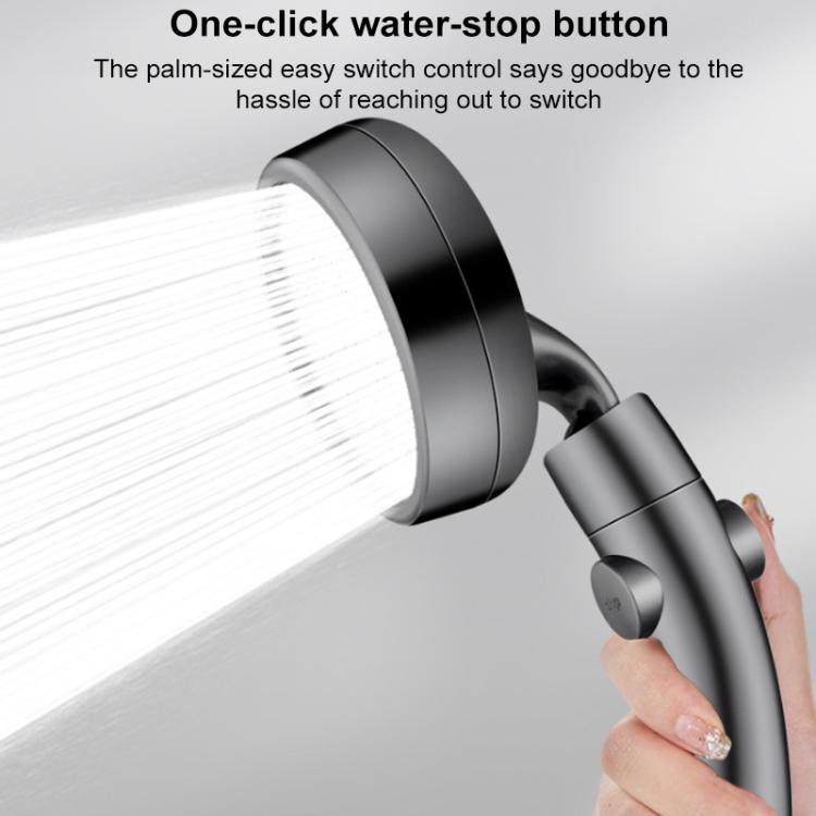 Adjustable Dua Use Overhead Handheld Pressurized Shower Head - Metal Gray