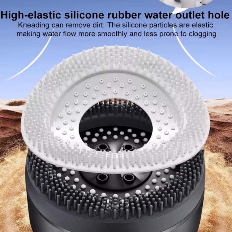 Multifunctional 4-Mode Powerful Turbocharged Water Purification Shower Head with One Button Water Stop Switch - Metal Gray