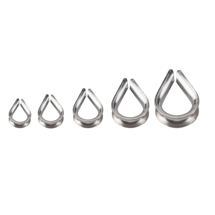 240 PCS M1.5 / M2 / M3 / M4 / M5 / M6 304 Stainless Steel Cable Rope Thimble Triangle Ring with 8-shaped Aluminum Cover