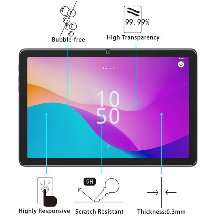 For Digiland DL1050 10.1 25pcs 9H 0.3mm Explosion-proof Tempered Glass Film