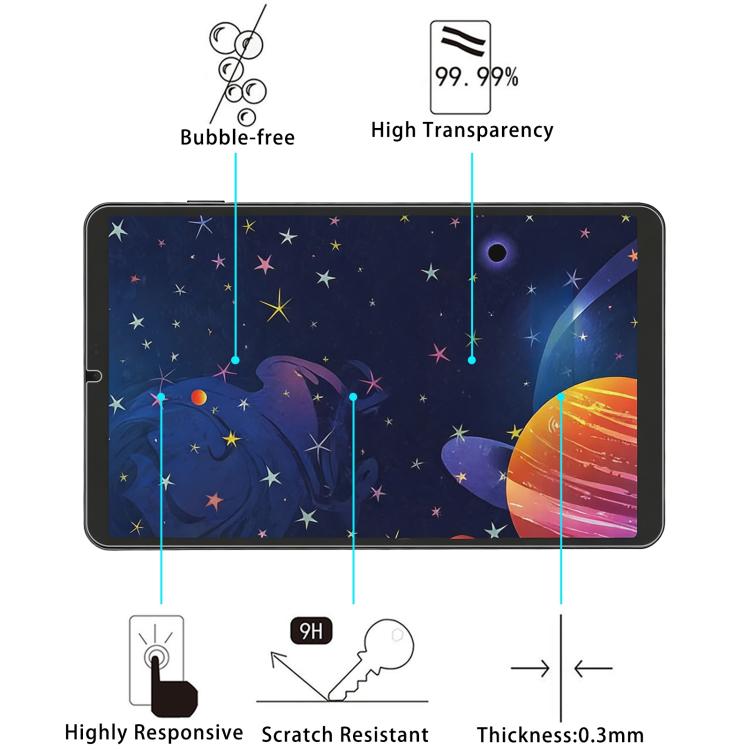 For RebotAi A9 Tablet 8.68 2pcs 9H 0.3mm Explosion-proof Tempered Glass Film