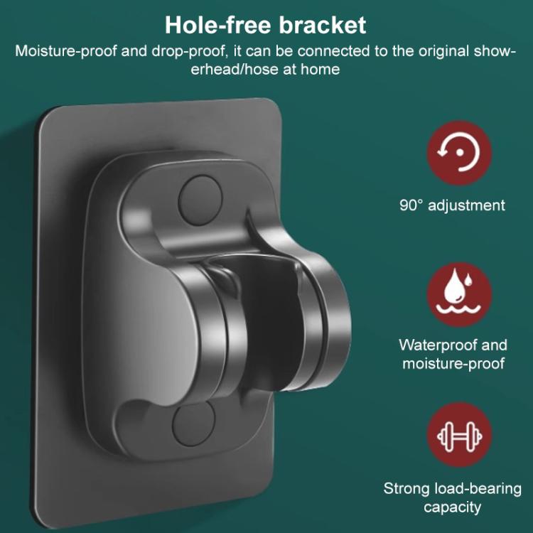 Portable 5-Setting Adjustable Pressurized Shower Head with One Button Water Stop Switch - Titanium Gray