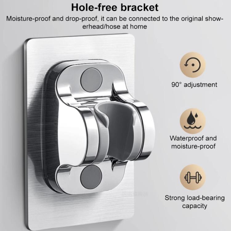 Portable 3-Setting Adjustable Pressurized Round Large Panel Shower Head Shower Nozzle - Silver