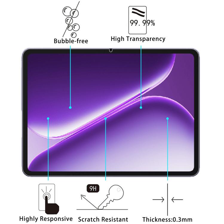 For OnePlus Pad Go2 12.1 9H 0.3mm Explosion-proof Tempered Glass Film