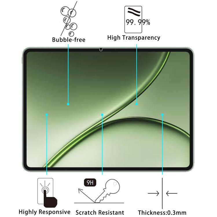 For OnePlus Pad4 / Pad2 Pro 13.2 inch 2pcs 9H 0.3mm Explosion-proof Tempered Glass Film