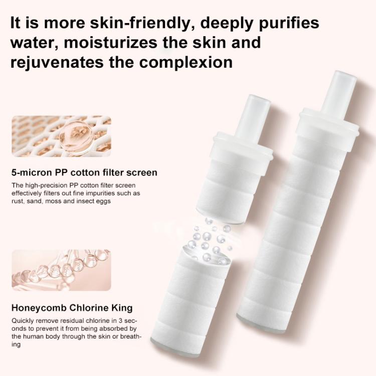 5pcs/Set Shower Head PP Cotton Skin Beautifying Water Filter Cartridge, Style Size:16.5 x 2.6cm