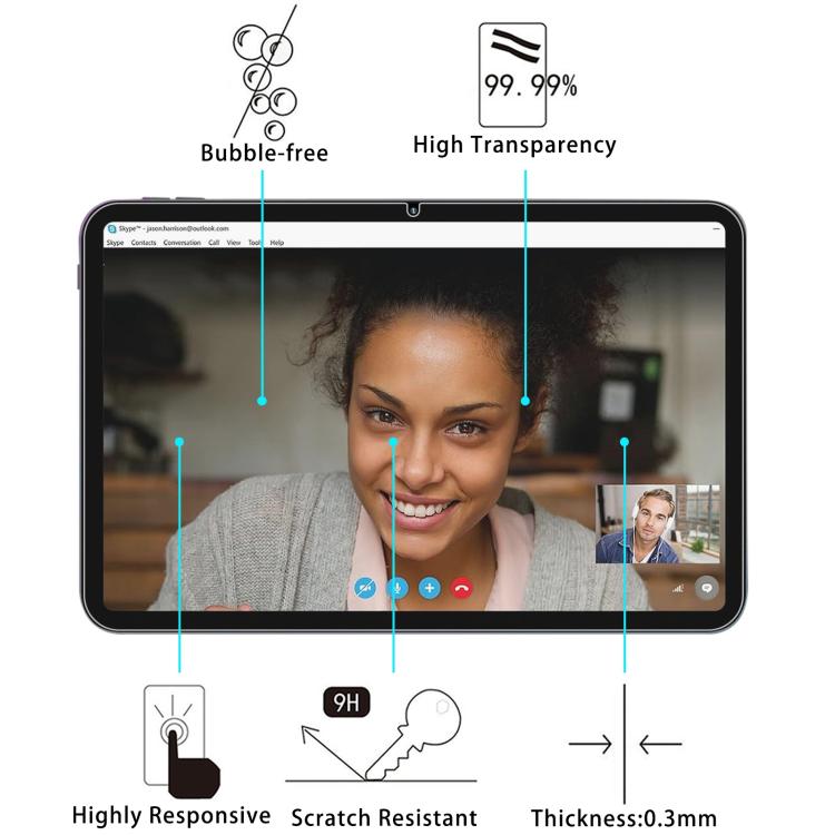 For Vekfulpc T60 Pro 13.4 inch 9H 0.3mm Explosion-proof Tempered Glass Film