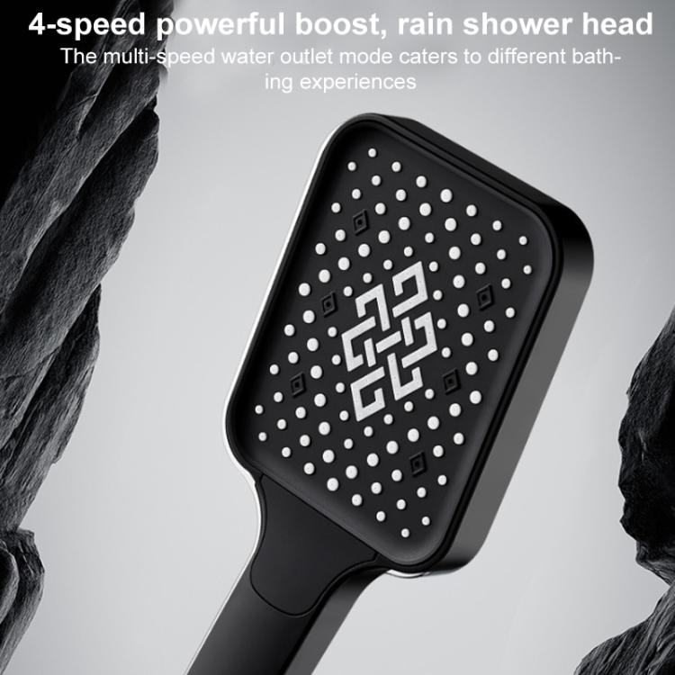 13 Inch Square Overhead Top Spray Pressurized Shower Head Shower Nozzle - White