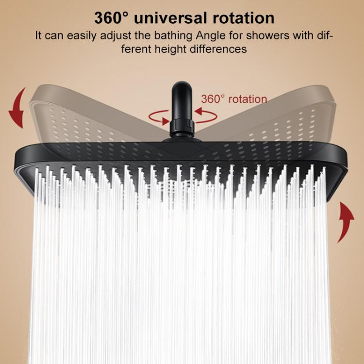 13 Inch Square Overhead Top Spray Pressurized Shower Head Shower Nozzle - White