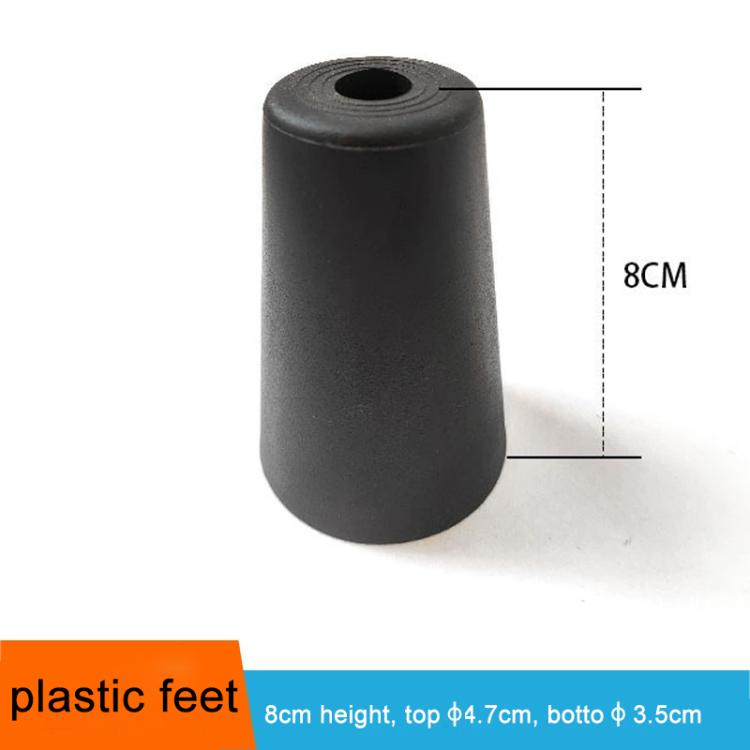 10pcs/Pack Furniture Plastic Support Feet Bed Frame Crossbeam Support Brackets, Size Height:8cm - Black