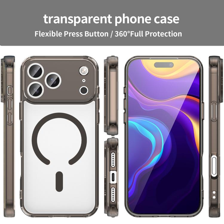 For iPhone 17 Pro Max PC Hybrid TPU Airbag Shockproof MagSafe Phone Case