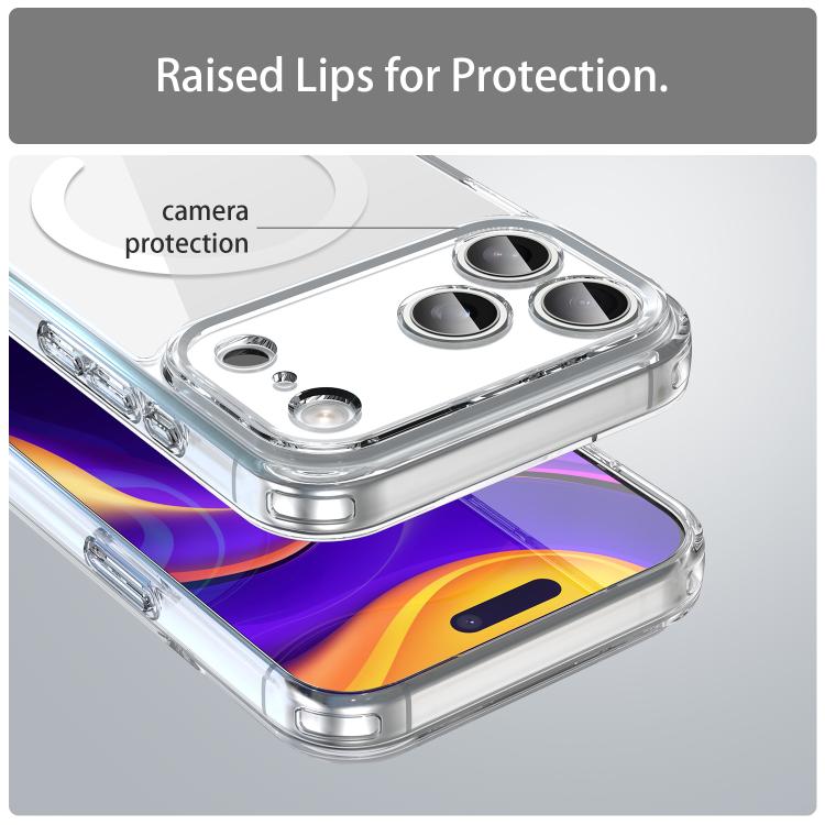 For iPhone 17 Pro Max PC Hybrid TPU Airbag Shockproof MagSafe Phone Case