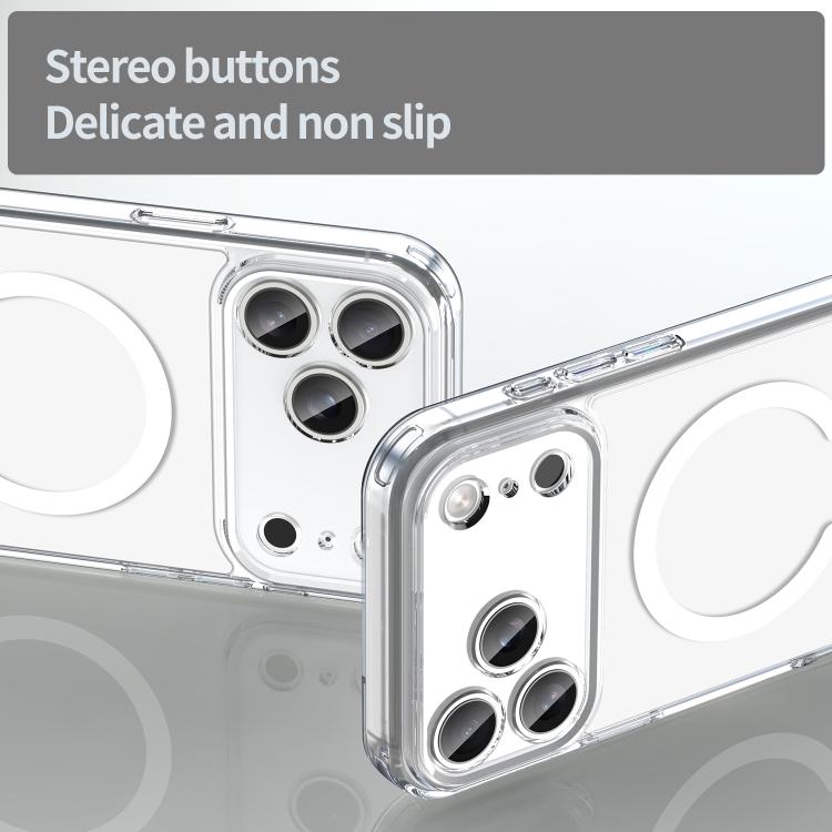 For iPhone 17 Pro Max PC Hybrid TPU Airbag Shockproof MagSafe Phone Case