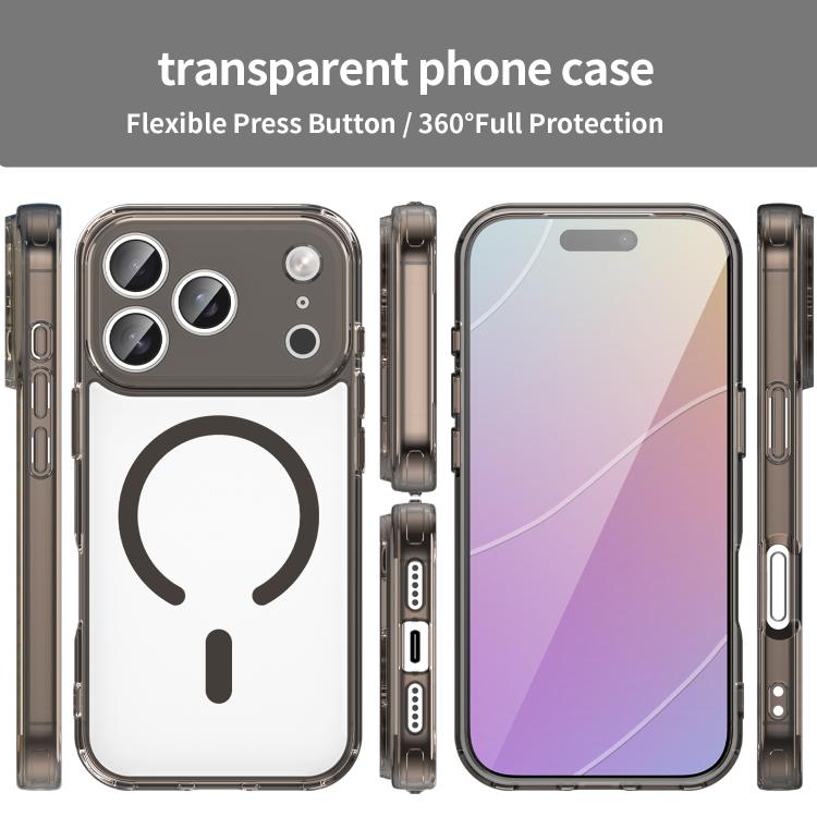For iPhone 17 Pro PC Hybrid TPU Airbag Shockproof MagSafe Phone Case