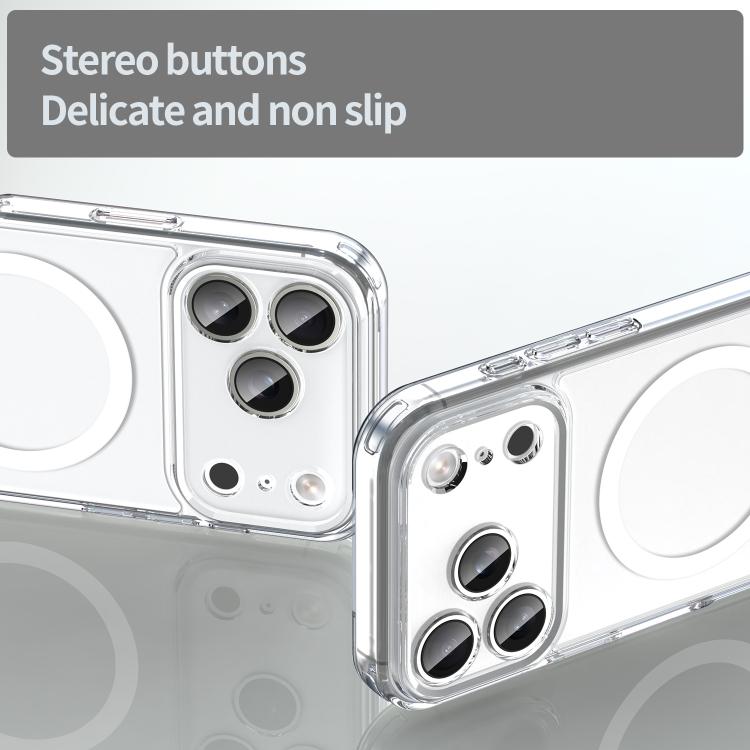 For iPhone 17 Pro PC Hybrid TPU Airbag Shockproof MagSafe Phone Case