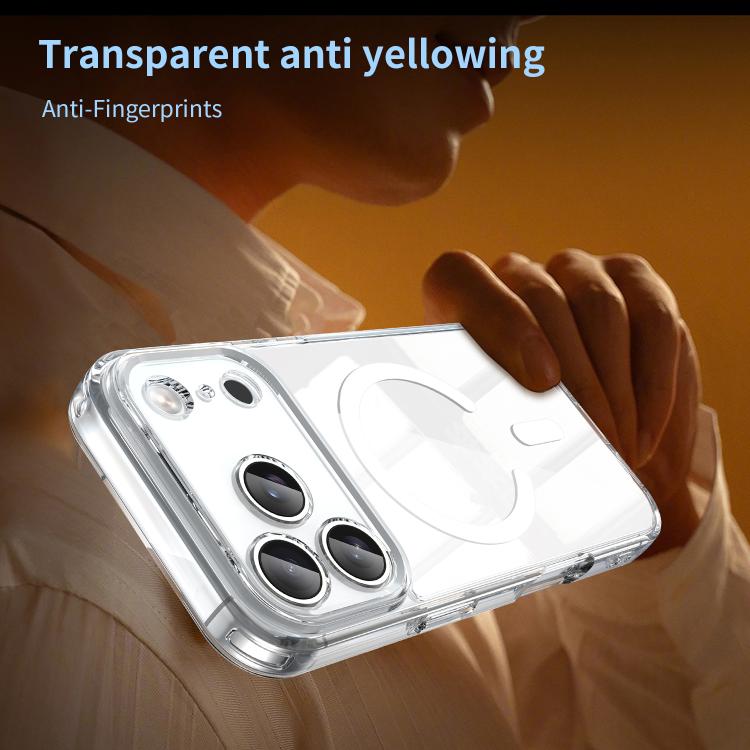 For iPhone 17 Pro PC Hybrid TPU Airbag Shockproof MagSafe Phone Case