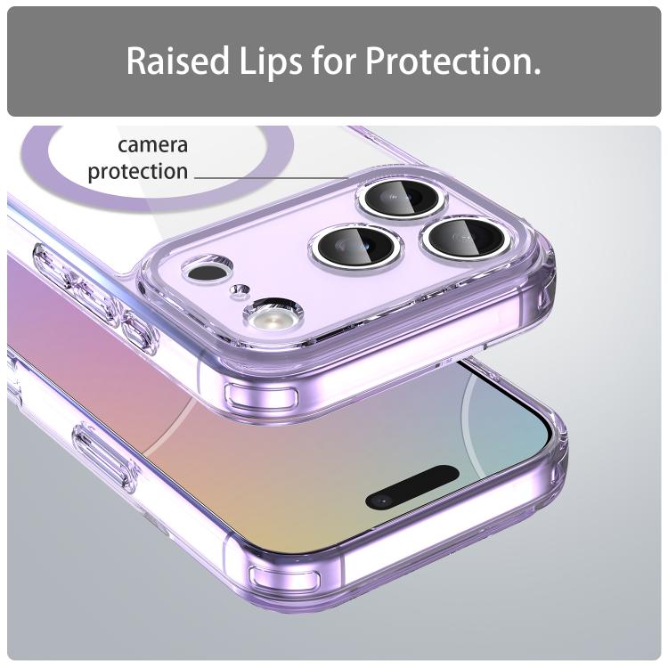 For iPhone 17 Pro PC Hybrid TPU Airbag Shockproof MagSafe Phone Case