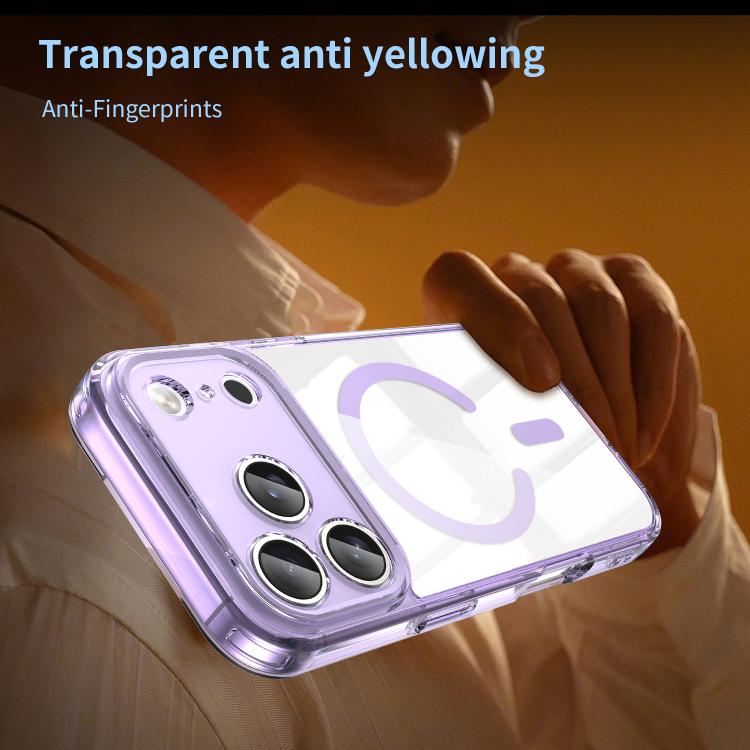 For iPhone 17 Pro PC Hybrid TPU Airbag Shockproof MagSafe Phone Case