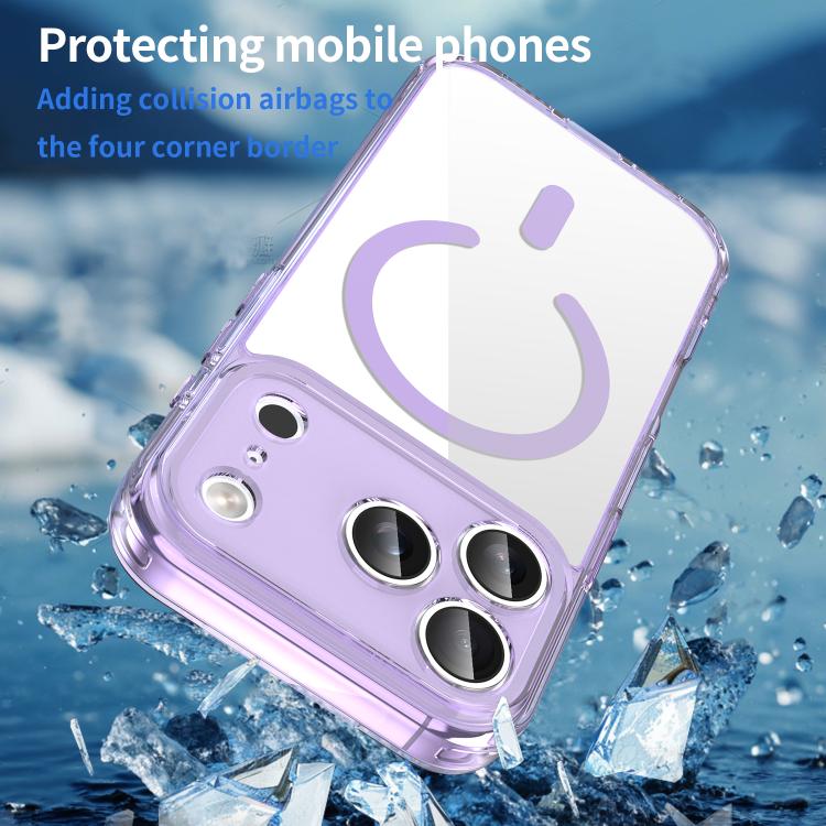 For iPhone 17 Pro PC Hybrid TPU Airbag Shockproof MagSafe Phone Case