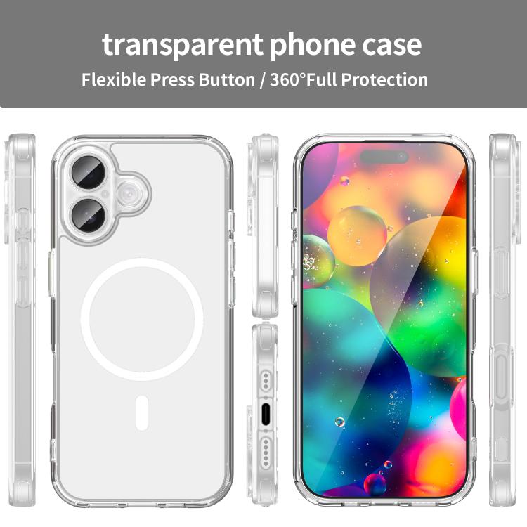 For iPhone 17 PC Hybrid TPU Airbag Shockproof MagSafe Phone Case