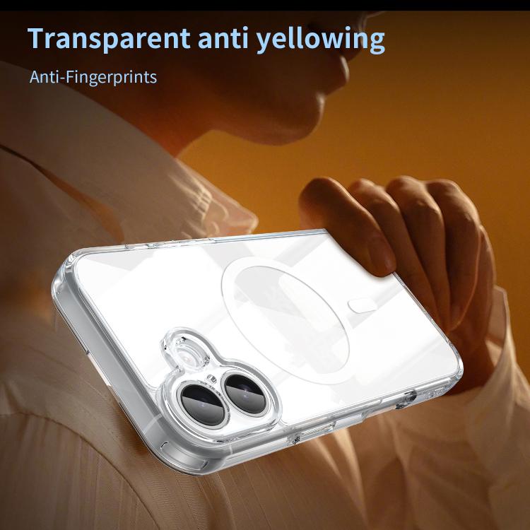 For iPhone 17 PC Hybrid TPU Airbag Shockproof MagSafe Phone Case