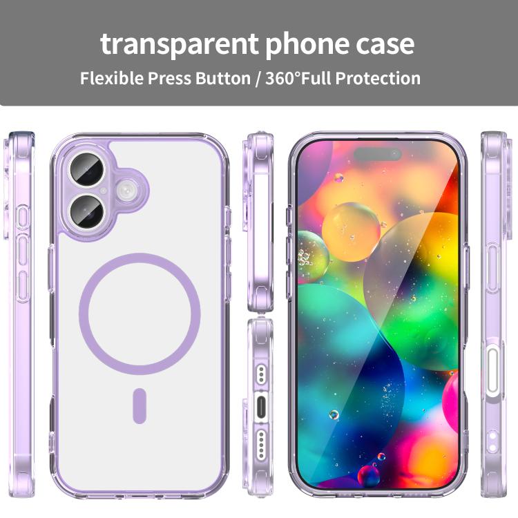 For iPhone 17 PC Hybrid TPU Airbag Shockproof MagSafe Phone Case