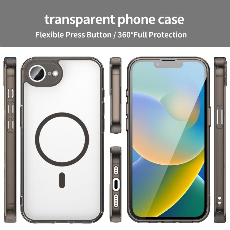 For iPhone 17e / 16e PC Hybrid TPU Airbag Shockproof MagSafe Phone Case