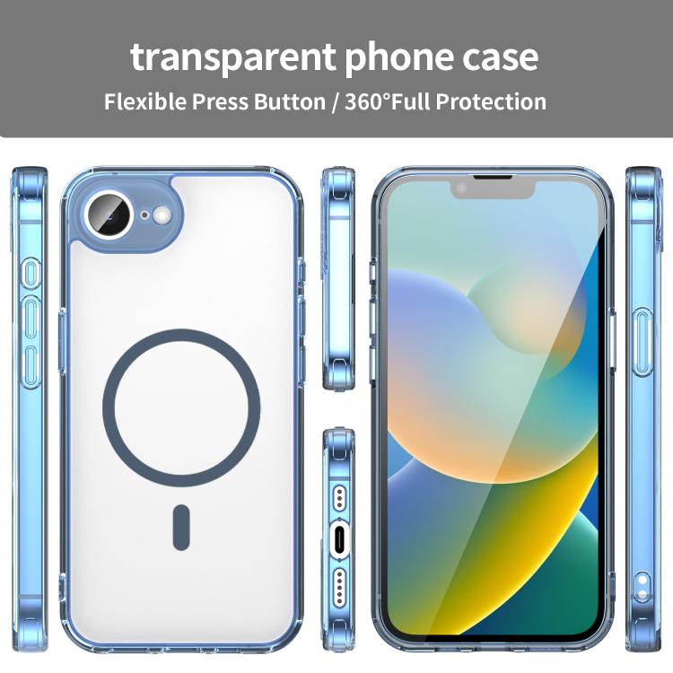 For iPhone 17e / 16e PC Hybrid TPU Airbag Shockproof MagSafe Phone Case