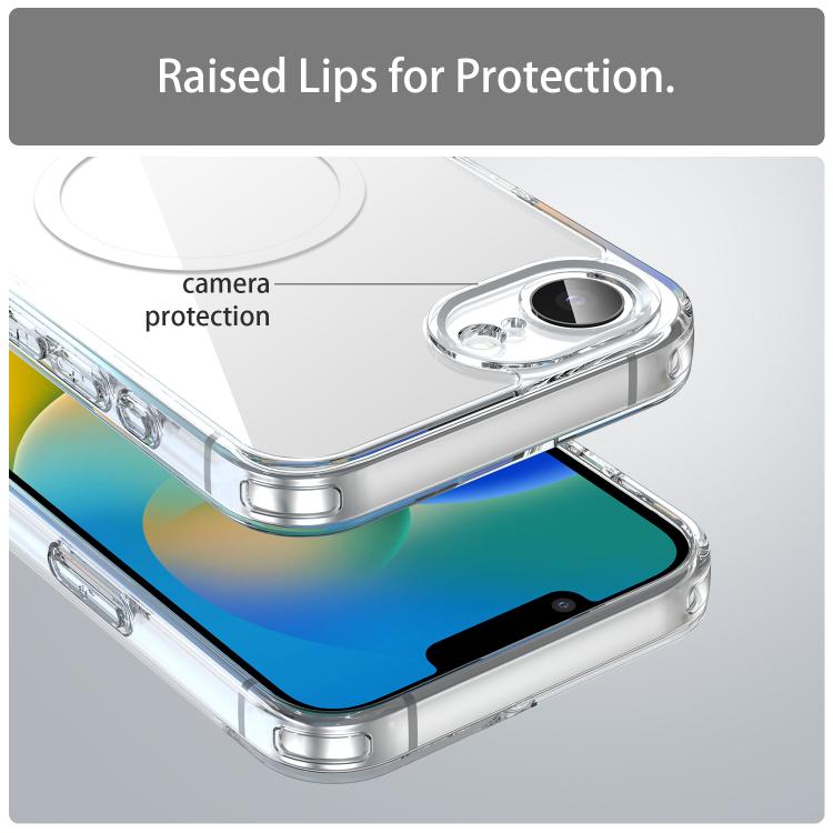 For iPhone 17e / 16e PC Hybrid TPU Airbag Shockproof MagSafe Phone Case