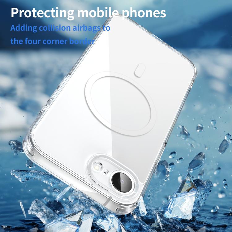 For iPhone 17e / 16e PC Hybrid TPU Airbag Shockproof MagSafe Phone Case
